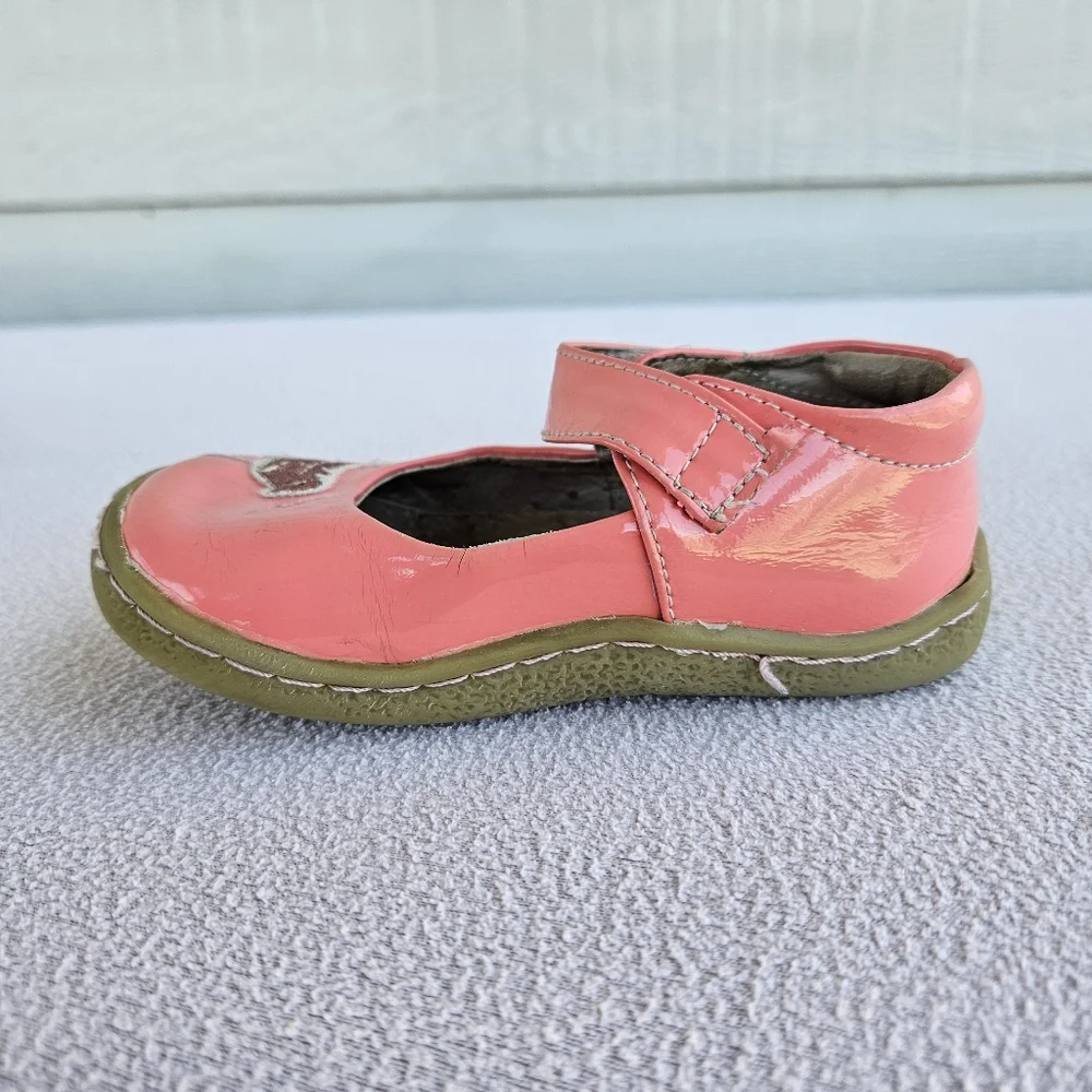 Livie & Luca Pio Pio Sparkle Bird Pink Girl Mary Jane SZ 7 Hook & Loop